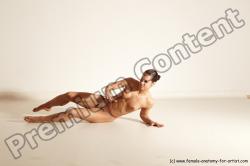 Underwear Gymnastic poses Woman White Moving poses Athletic medium brown Dynamic poses Academic